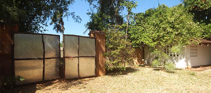 exit gate with house