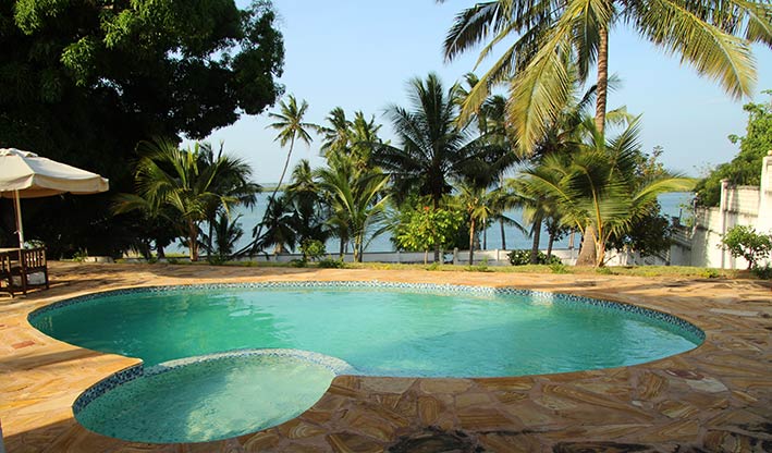 pool view of Longhouse lagoon