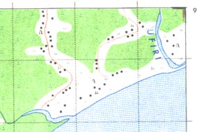 topographical map of the rivers