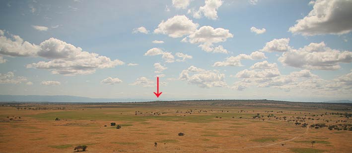 Safari hill from miles away