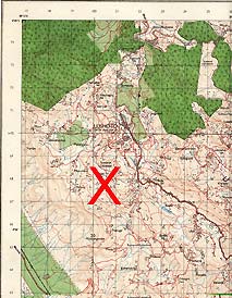 topographical map of Eastern Usambara mountains